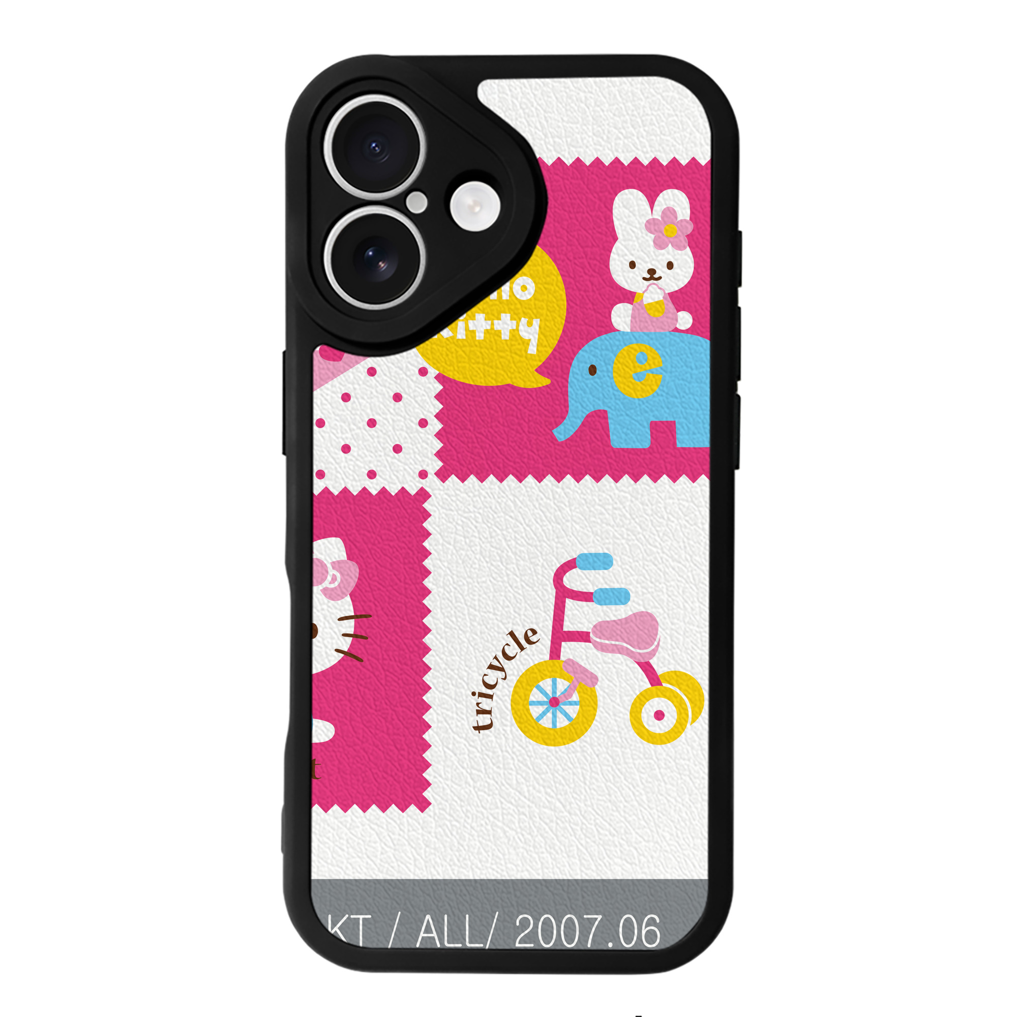 （画像用） Hello Kitty ハローキティ 【iPhone 16シリーズ対応】シリコンスマホケース（レザー調） 材質：シリコン